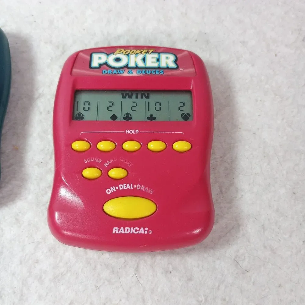 Lot 3 Radica Handheld Games Pocket Slot Blackjack Poker Tested Working LCD